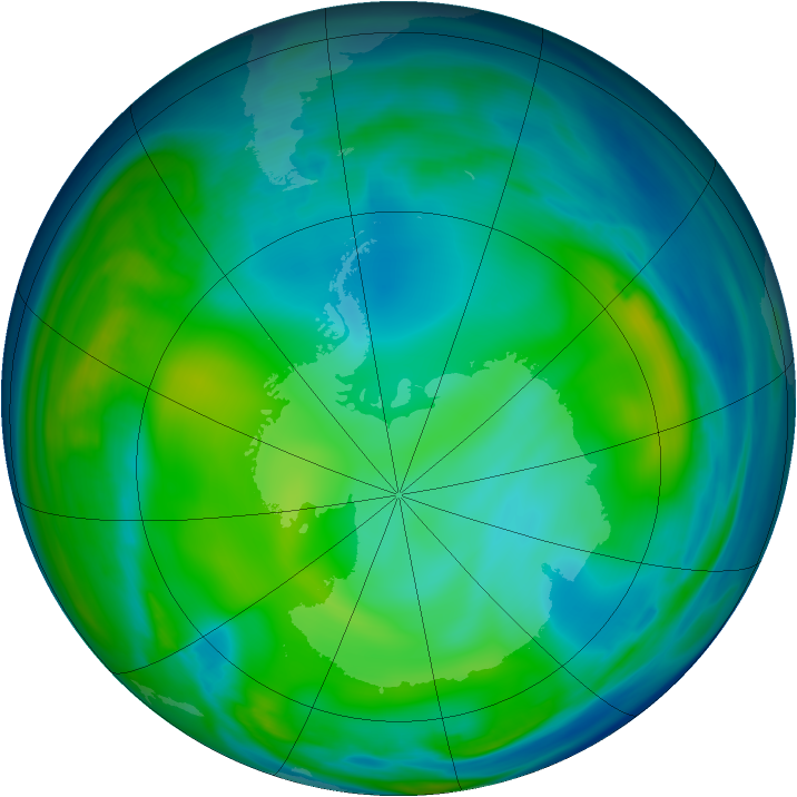 Antarctic ozone map for 28 June 2006